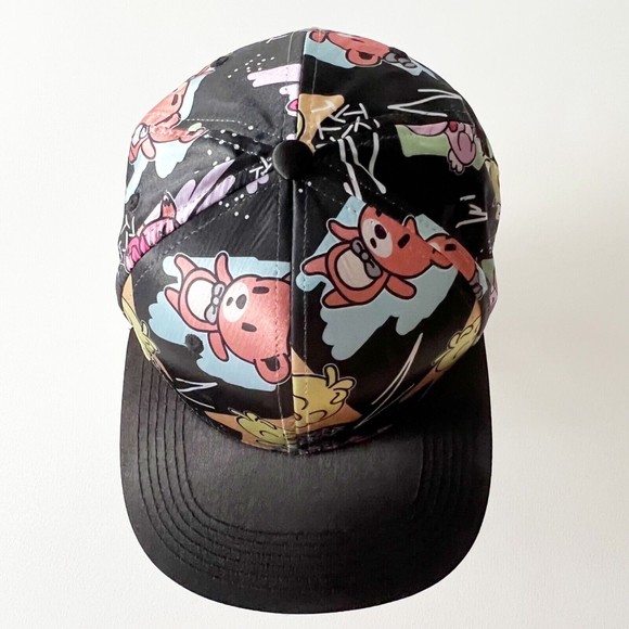 Five Nights at Freddy's Baseball Cap Satin Multi Print Adjustable Black Brim - Picture 5 of 10
